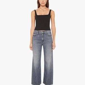 MOTHER The Dodger Ankle Wide Leg Jeans Off The Beaten Patch